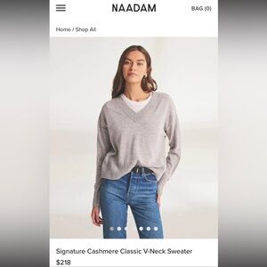 NAADAM Signature Cashmere Classic V-Neck Sweater